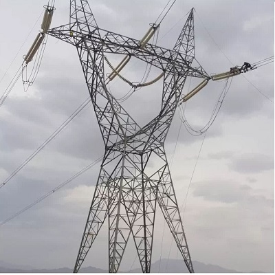 سیم کشی خط 400 کیلوولت مهرگان یزد سیم کشی خط 400 کیلوولت مهرگان یزد